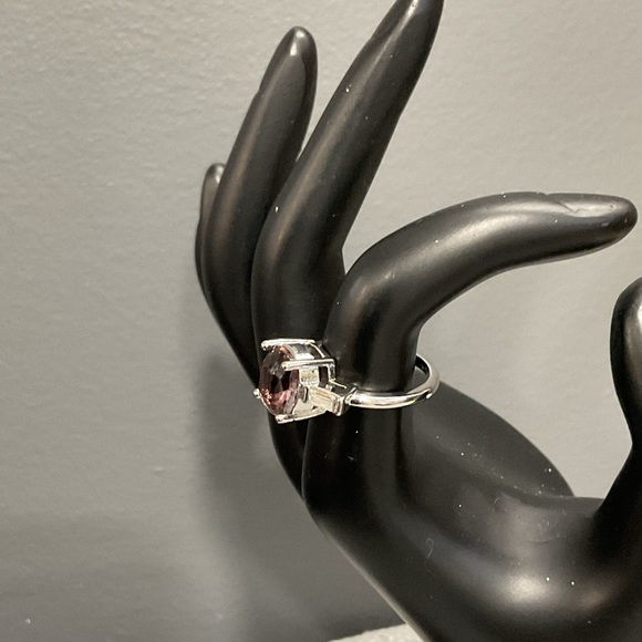 Gorgeous CZ Smoky Halo Statement Ring Size 6 - Picture 6 of 6